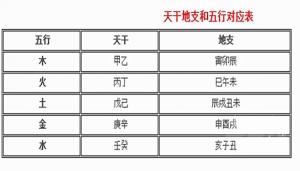天干地支五行對照表，天干地支紀年法怎么計算？