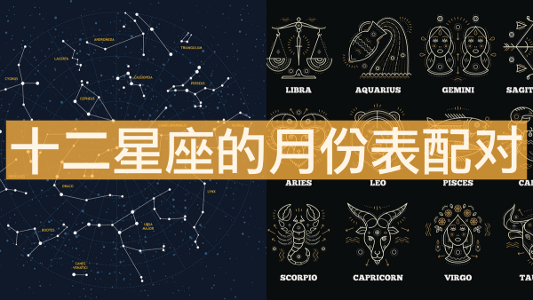 星座表十二星座查詢(xún)，十二星座的月份表配對(duì)！