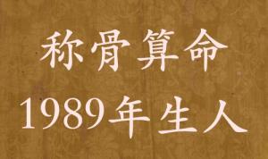 稱骨算命1989年生人，運勢分析詳解