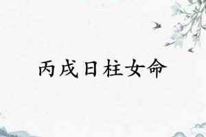 丙戌日柱女命運(yùn)詳解