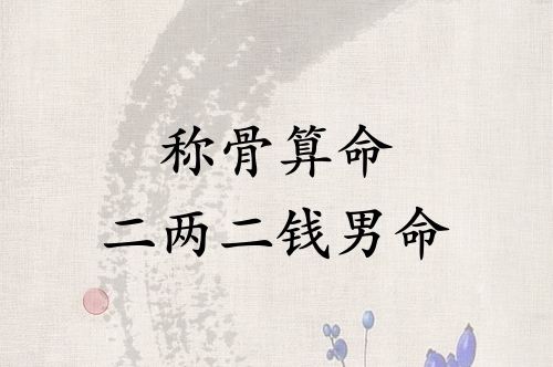 稱骨算命二兩二錢男命詳解
